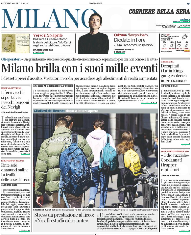 Corriere della Sera - Milano (20/4/23)