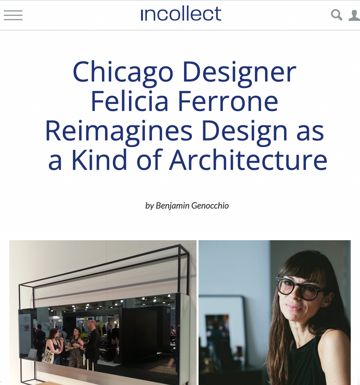 INCOLLECT article about Felicia Ferrone of fferrone – fferrone design