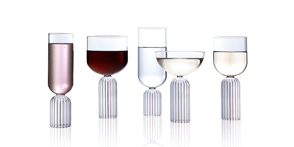 Designer glassware by Felicia Ferrone, the May Collection.