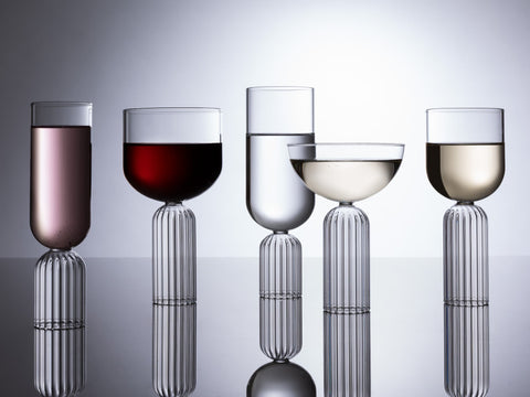 Designer glassware by Felicia Ferrone, the May Collection.