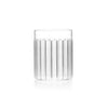 Fluted, designer tumbler glass for contemporary kitchen.